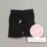  Quần short kaki Waga đen bé trai 