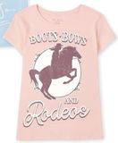 Áo thun Place hồng nhạt boots bows bé gái 