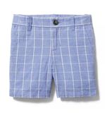  Quần short kaki Janie&Jack xanh caro bé trai 