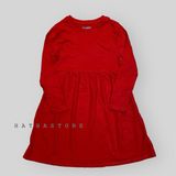  Đầm thun 0ldN4vy đỏ trơn bé gái 