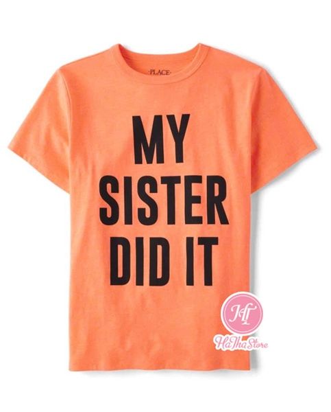  Áo thun PL4CE cam my sister bé trai 
