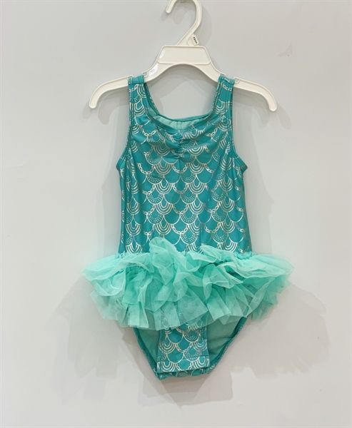  Bộ bơi xanh vây cá ren bé gái 