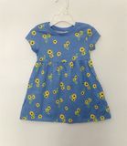  Đầm thun 0ldnavy xanh dương hoa vàng bé trai 