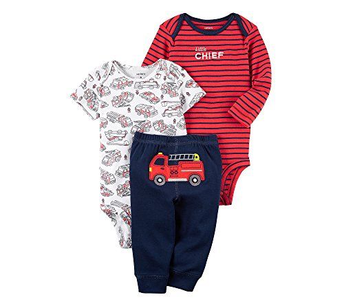  Set 3 CARTER dài đỏ sọc ngang bé trai 