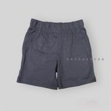  Quần short thun C4RTER xám đen trơn bé trai 