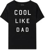  Áo thun PL4CE đen cool like dad bé trai 