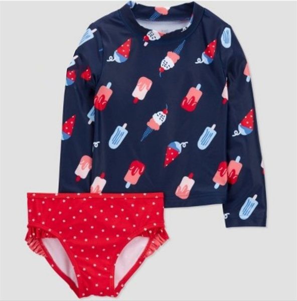  Bộ bơi Carter xanh đen kem bé gái 