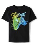  Áo thun PL4CE đen its game time bé trai 