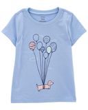  Áo thun Carter xanh bong bóng bé gái 