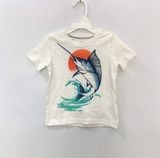  Áo thun trắng cá kiếm bé trai 