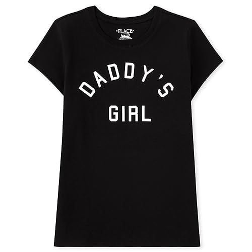  Áo thun Place đen daddy girl bé gái 