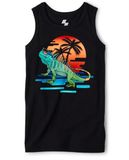  Áo thun ba lỗ Place đen tắc kè bé trai 