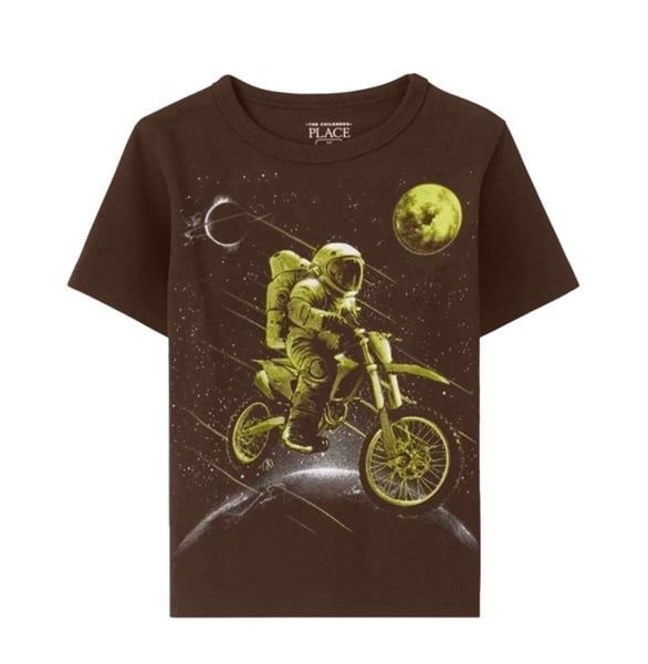  Áo thun PL4CE nâu phi hành gia bé trai 