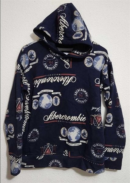  Áo hoodie ABer xanh đen quả địa cầu bé trai 