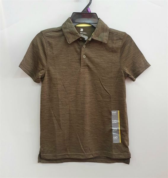  Áo polo thể thao xanh rêu bé trai 