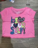  Áo croptop hồng chữ bé gái - X99 