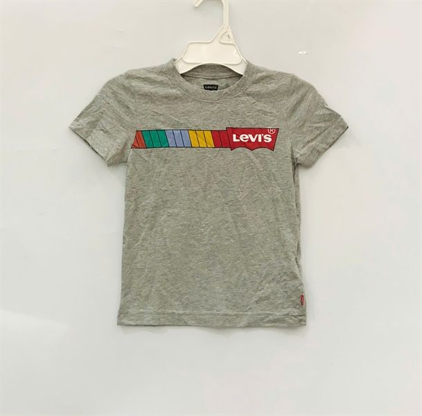 Áo thun Levis xám sọc màu chữ bé trai 