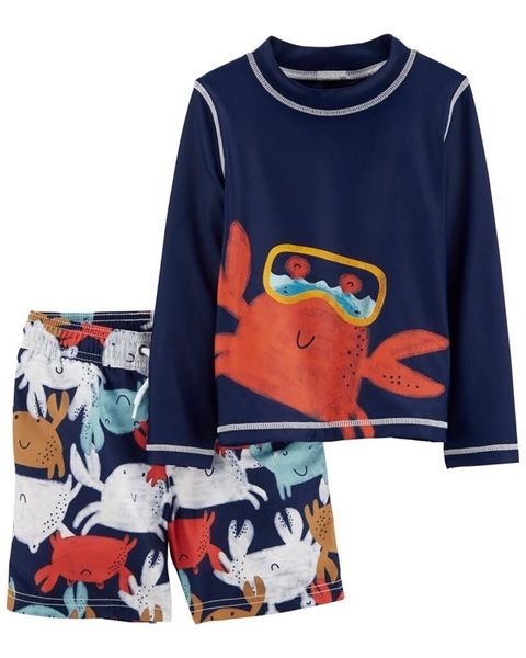  Bộ bơi C4RTER xanh đen cua bé trai 