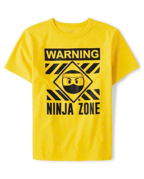  Áo thun PL4CE vàng ninja zone bé trai 