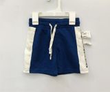  Quần short thun T3X xanh dương viền trắng bé trai 