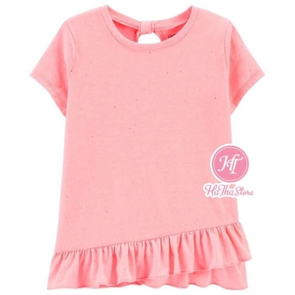  Áo thun C4RTER cam vạt bèo bé gái 