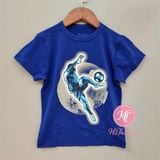  Áo thun PL4CE xanh dương đậm đá bóng bé trai 