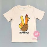  Áo thun PL4CE màu kem thankful bé trai 