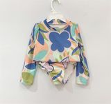  Bộ bơi 2 mảnh hoa xanh bé gái 