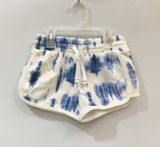  Quần short thun trắng loang xanh bé gái 