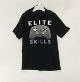  Áo thun PL4CE đen nón elite game bé trai 
