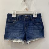  Quần short jean C&J xanh đậm ren bé gái 