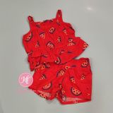  Bộ ngắn C&J đỏ dưa hấu bé gái 