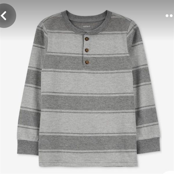  Áo thun tay dài C4RTER xám sọc bé trai 