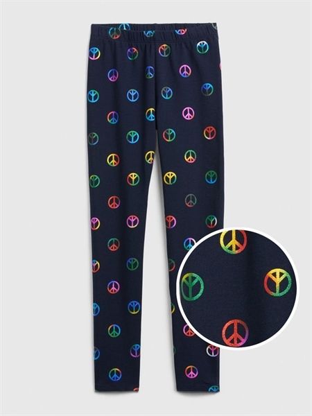  Quần legging đen peace bé gái 