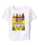  Áo thun PL4CE trắng colors bé trai 