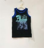  Áo thun ba lỗ Place đen khủng long viền xanh bé trai 