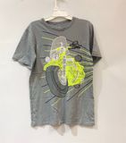  Áo thun Place xám xe moto xanh bé trai 