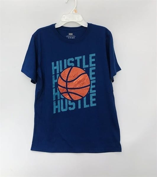 Áo thun xanh hustle bé trai 