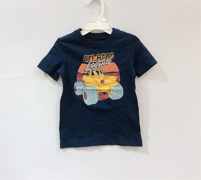  Áo thun 0shk0sh xanh đen xe tải bé trai 