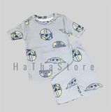  Bộ ngắn xám xanh star war bé trai 