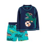  Bộ bơi C4RTER xanh đen khủng long phao bé trai 