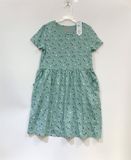  Đầm thun C&J xanh ngôi sao bé gái 