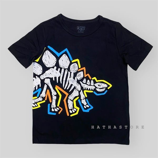  Áo thun PL4CE đen xương KL bé trai 