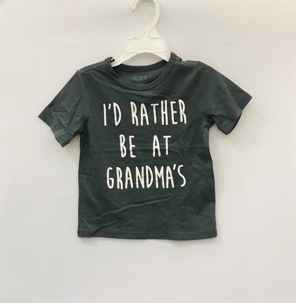  Áo thun Pl4ce xám chữ bé trai 