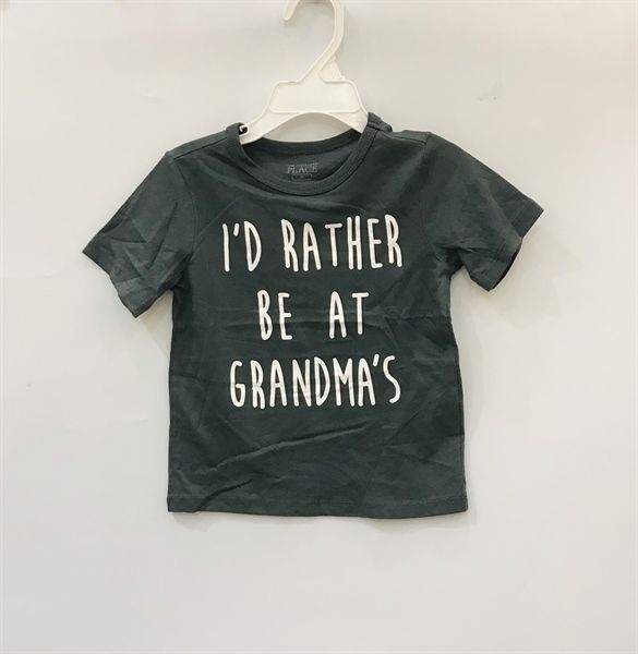  Áo thun Pl4ce xám chữ bé trai 