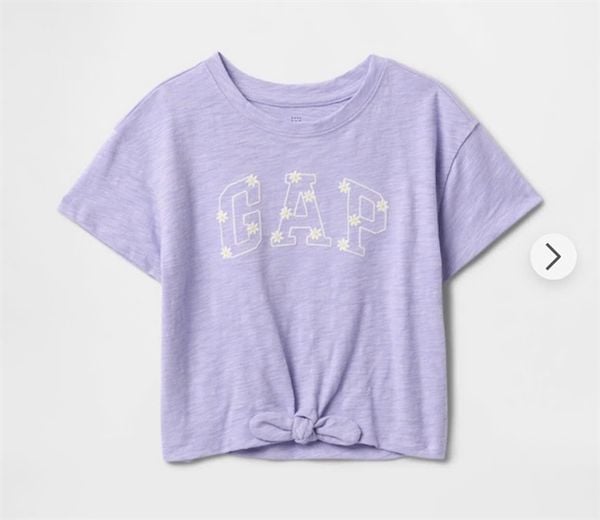  Áo thun G4P tím chữ bé gái 