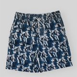  Quần short kaki Waga xanh dương rằn ri bé trai 