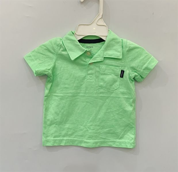  Áo thun polo C4RTER xanh dạ quang bé trai 