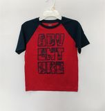  Áo thun đỏ tay đen adventure bé trai 