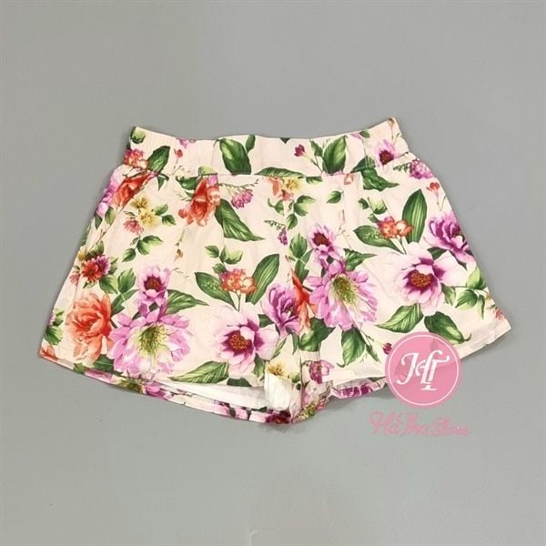  Quần short kaki J&J hoa hồng bé gái 